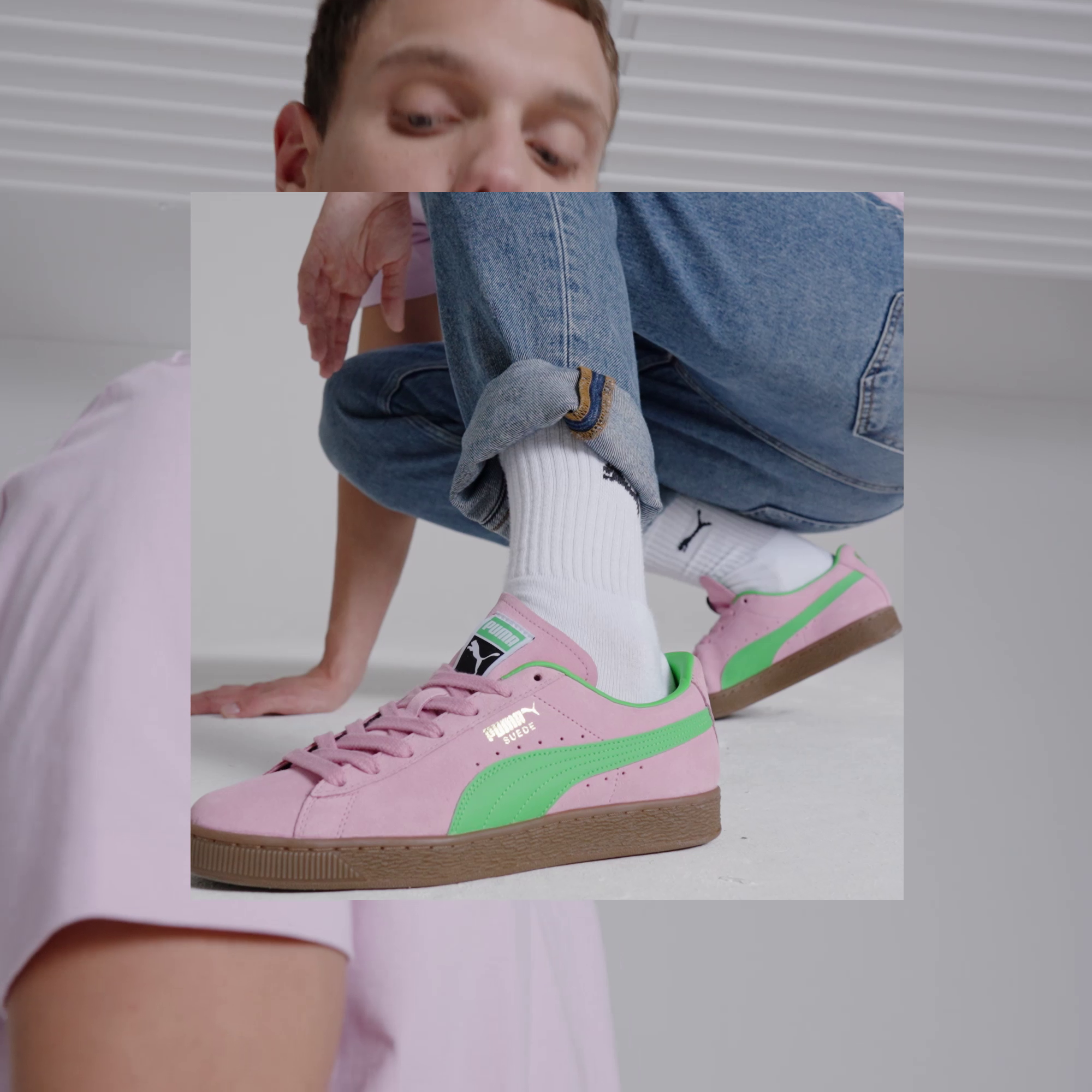 Зображення Puma Кеди Suede Terrace Unisex Sneakers #9: Pink Delight-PUMA Green