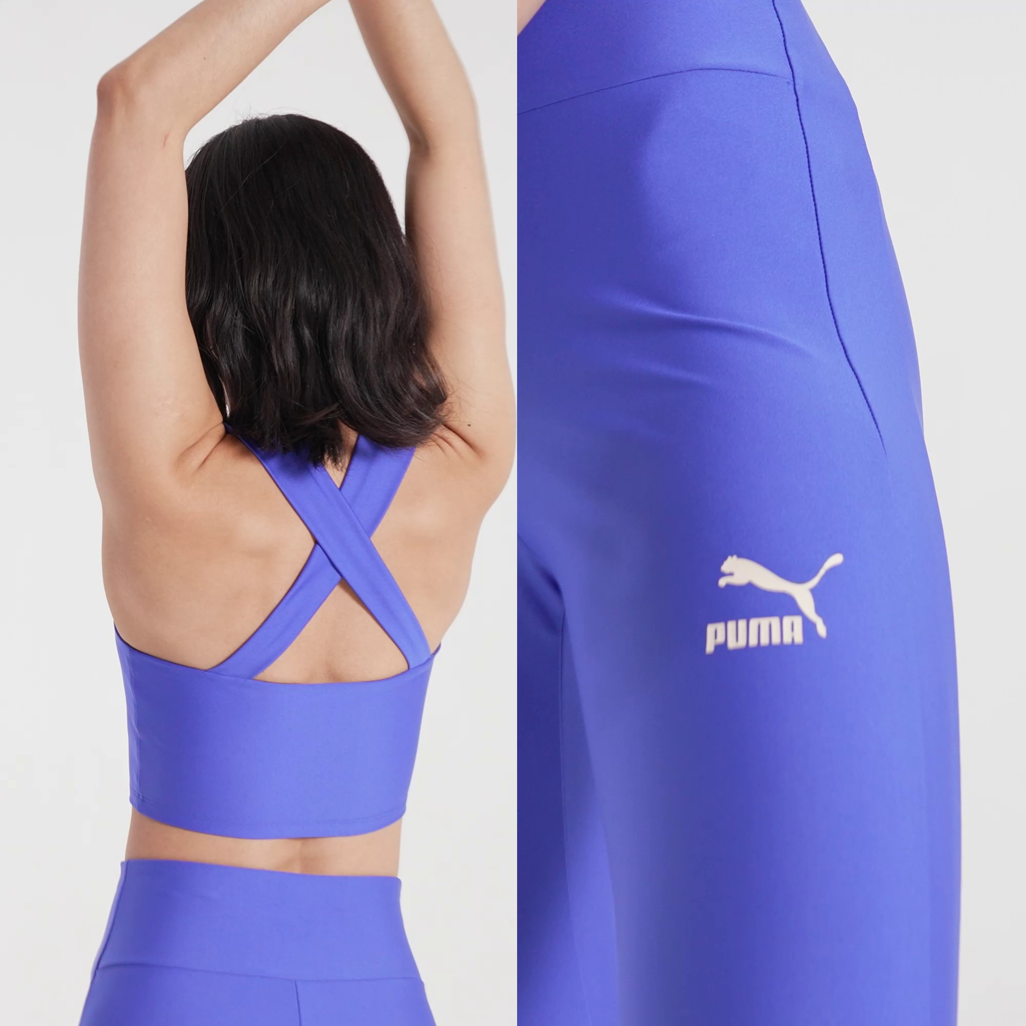 Women's Puma T7 High Waist Leggings, Blue, Size M, Clothing